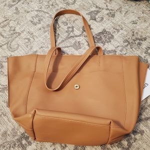 Anthropologie brown tote bag